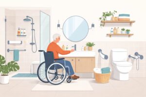 how to design an accessible bathroom