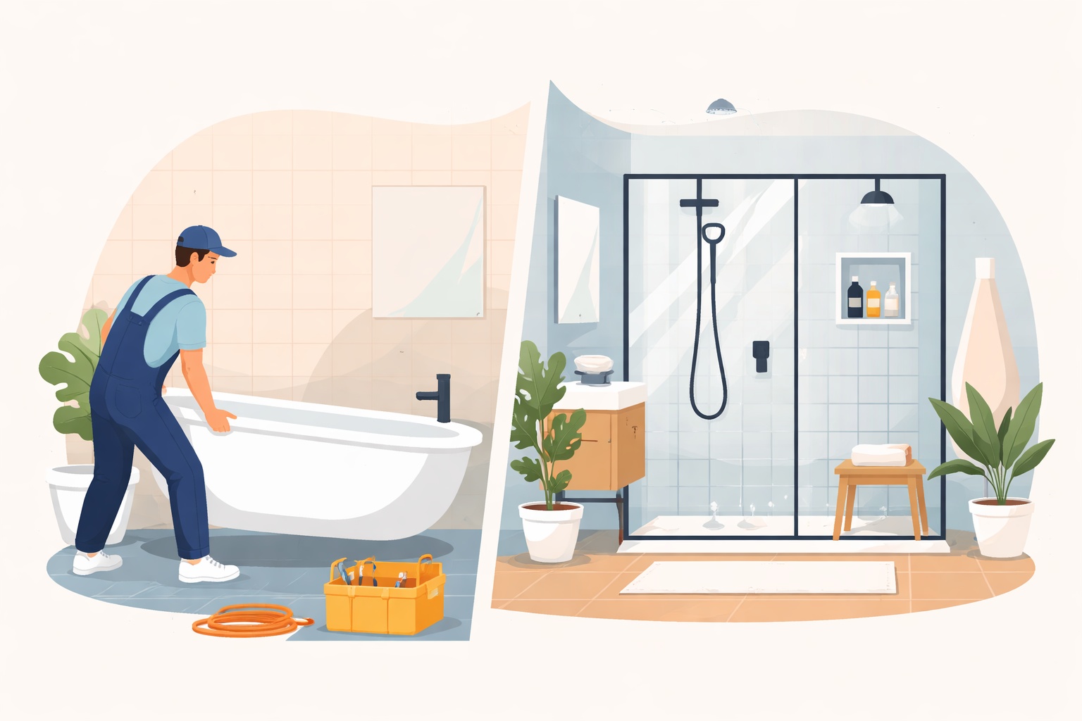 Read more about the article Can I replace my bath with a walk-in shower?