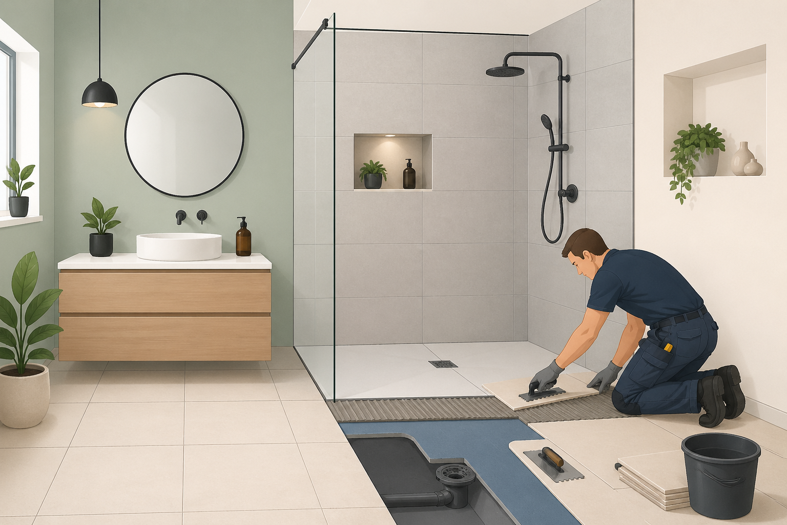 how easy is it to install a wet room